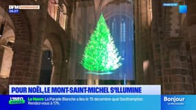 "L'arbre de lumière": pour Noël, le Mont-Saint-Michel s'illumine avec un hologramme
