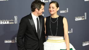 Guillaume Canet et Marion Cotillard lors de la cérémonie des César en 2015