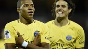 Kylian Mbappé et Edinson Cavani