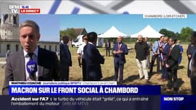 Emmanuel Macron à la rencontre des jeunes à Chambord