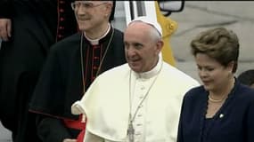 Le pape François avec la présidente brésilienne Dilma Rouseff