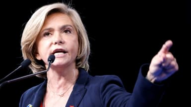 La candidate LR à la présidentielle  Valérie Pécresse en meeting porte de Versailles à Paris le 3 avril 2022