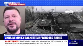 "Je veux aider mon pays" explique un ex-basketteur engagé auprès des soldats à Kiev