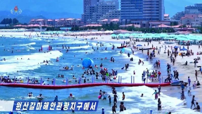 La Corée du Nord dévoile des rares images de ses plages bondées de touristes lors d'une vague de chaleur record