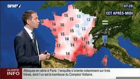 La météo pour ce lundi 16 novembre 2015