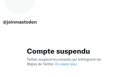 Le compte Twitter de Mastodon suspendu