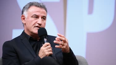 Christophe Galtier lors d'une conférence, à Paris le 22 septembre 2022
