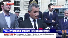 Synagogue de Rouen: "La parole des policiers et des gendarmes est supérieure à la personne qu'ils arrêtent", assure Gérald Darmanin, ministre de l'Intérieur et des Outre-mer
