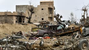 Paysage de désolation à Baghouz.