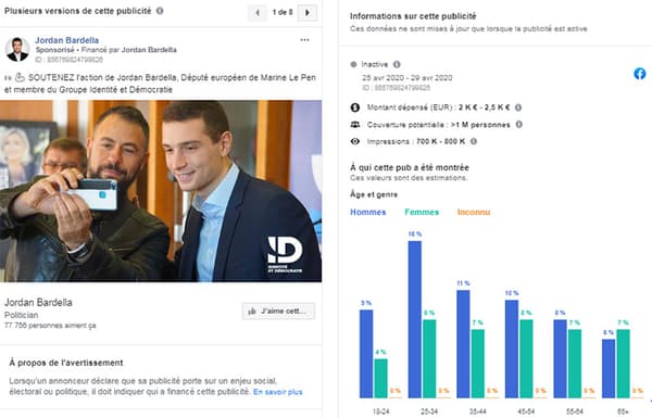 Capture d'écran Facebook Capture d'écran Facebook