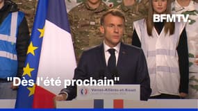 Emmanuel Macron annonce un service national "volontaire" et "purement militaire"