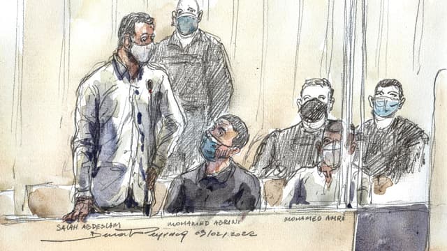 Salah Abdeslam au procès du 13-novembre