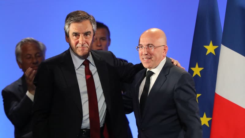 François Fillon et Éric Ciotti, le 17 avril 2017 à Nice