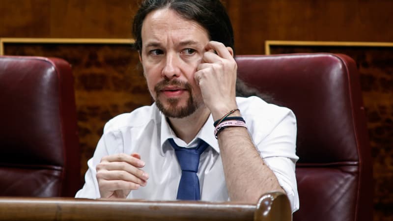 Pablo Iglesias au Parlement d'Espagne, en juin 2017.