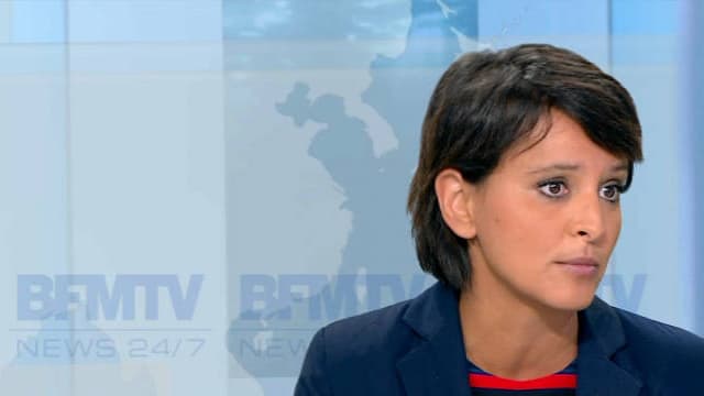 Najat Vallaud-Belkacem sur le plateau de BFMTV, jeudi 8 septembre 2016