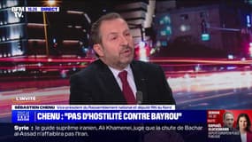 Nomination d'un Premier ministre: "On n'a pas d'hostilité à la personne de François Bayrou", explique Sébastien Chenu (RN)