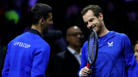 Novak Djokovic et Andy Murray à la Laver Cup en 2022.