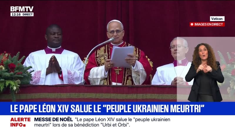 "Que la paix du Christ règne dans vos cœur et vos familles": le pape s'exprime en français lors de la messe de Noël