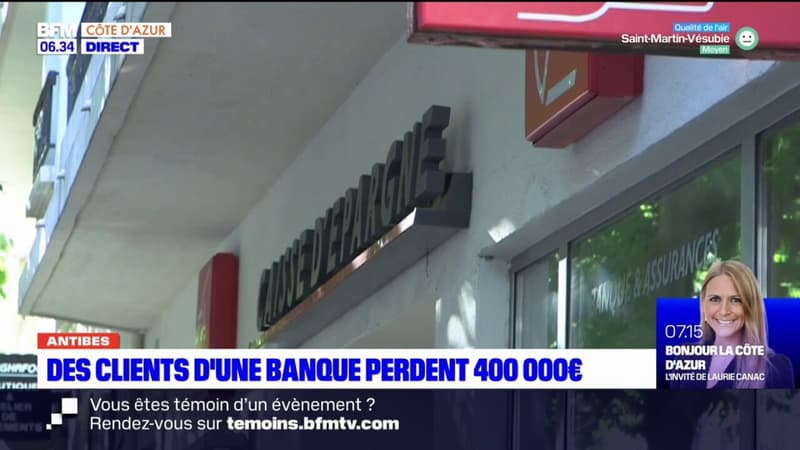 Antibes: des clients d'une banque perdent 400.000 euros à la suite d'une arnaque