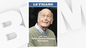 La mort de Valéry Giscard d'Estaing à la une du Figaro le 3 décembre 2020.