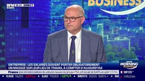 Nouvelles règles du port du masque en entreprise: Laurent Pietraszewski, Secrétaire d'État chargé des Retraites et de la Santé au travail, était l'invité de la matinale de BFM Business