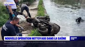Nouvelle opération de nettoyage dans la Saône