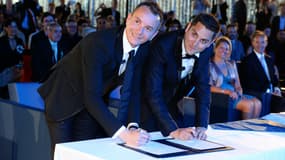 Vincent Autin et Bruno Boileau, le premier couple homosexuel à avoir pu officiellement se dire "oui" le 29 mai 2013 à Montpellier