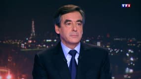 François Fillon sur le plateau du journal télévisé de TF1, le 14 octobre 2013