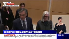 Le couple Fillon vient d'arriver au palais de justice de Paris