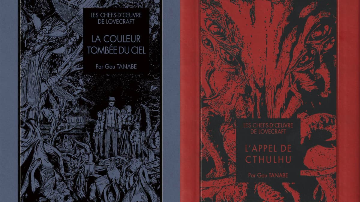 Deux couvertures des adaptations de Lovecraft par le mangaka Gou Tanabe Deux couvertures des adaptations de Lovecraft par le mangaka Gou Tanabe