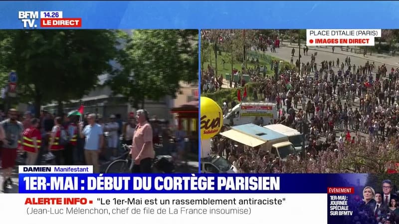 Manifestation du 1er-Mai: le cortège parisien s'élance