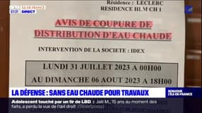 Hauts-de-Seine: des habitants privés d'eau chaude en raison d'une maintenance