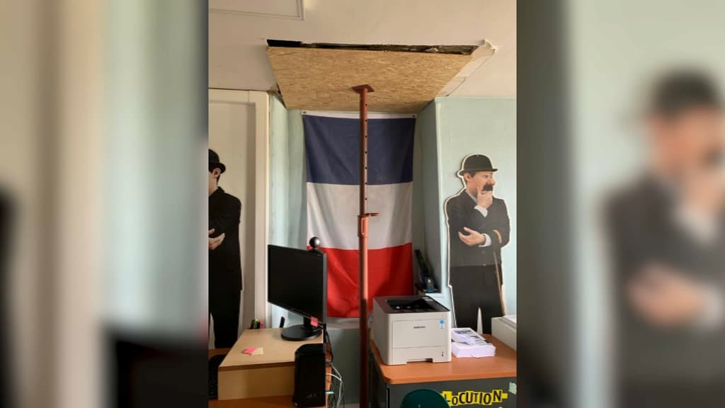 Des étais ont dû être installés dans certains bureaux.