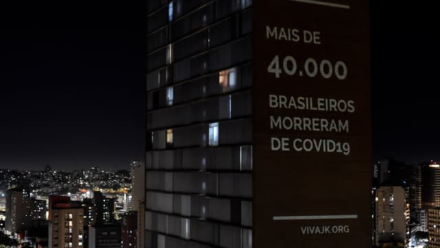 Projection sur un immeuble de Belo Horizonte.