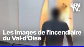 DOCUMENT BFMTV - Les images de l'incendiaire qui s'en est pris aux biens d'un élu dans le Val-d'Oise