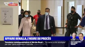Alexandre Benalla arrive au Tribunal correctionnel de Paris