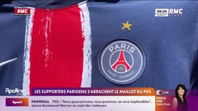Les supporters parisiens s'arrachent le maillot collector du PSG