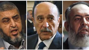 L'invalidation de dix candidatures a totalement modifié la donne de l'élection présidentielle en Egypte. Parmi les dix candidatures figurent celle du candidat des Frères musulmans Khairat al Chater (à gauche), celle d'Omar Souleimane (au centre), l'ancien