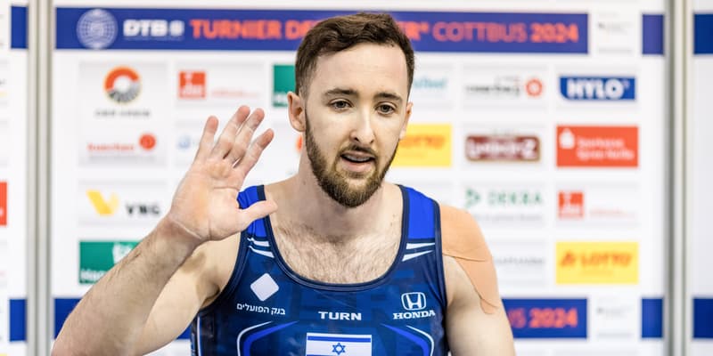 Le gymnaste israélien Artem Dolgopyat le 24 février 2024