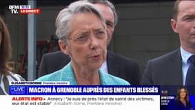 Élisabeth Borne sur les enfants blessés à Annecy: "Aujourd'hui, leur état est stable"