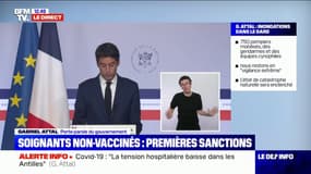 Obligation vaccinale: selon Gabriel Attal, 9 soignants sur 10 sont aujourd'hui vaccinés