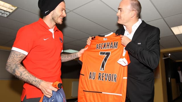 Ferry remet un maillot de Lorient à Beckham