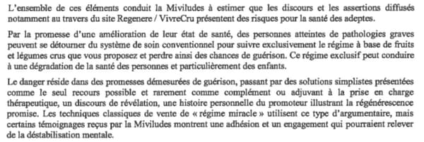 Le courrier adressé par la Miviludes à Thierry Casasnovas Le courrier adressé par la Miviludes à Thierry Casasnovas