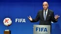 Le président de la Fédération internationale de football association (FIFA), l'Italo-suisse Gianni Infantino, lors de la clôture du conseil exécutif, le 10 janvier 2017 au siège à Zurich
