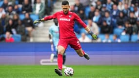 Mathieu Gorgelin lors du match de Ligue 1 entre Le Havre et Rennes, le 13 avril 2025.