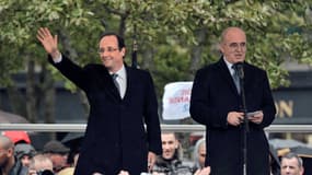 François Hollande et Bernard Poignant, le 23 avril 2012.