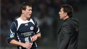  Stephan Lichtsteiner et Claude Puel lors du match de Ligue 1 Le Mans-Lille le 28 octobre 2006