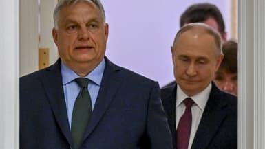 Le Premier ministre hongrois Viktor Orban et le président russe Vladimir Poutine.