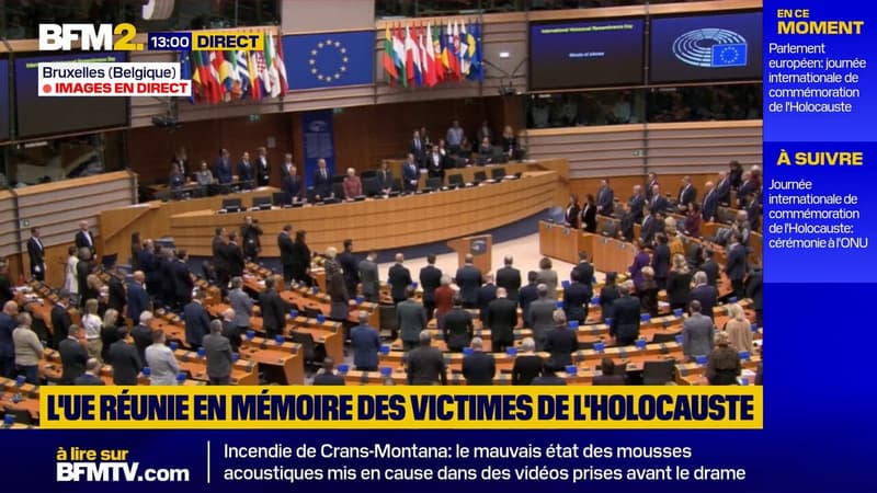 Minute de silence au Parlemen européen en mémoire des victimes de l'Holocauste