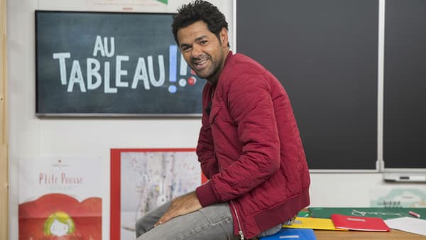 Jamel Debbouze dans l'émission "Au tableau!", le 7 février 2018 